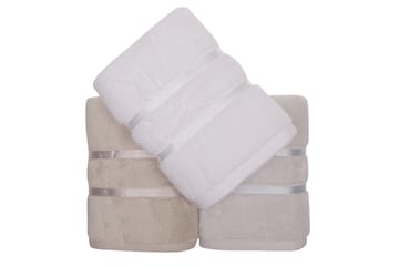 Handduk Rhuddlan 3-pack - Vit/Ljusblå/Ljusbrun - Textil & mattor - Badrumstextil