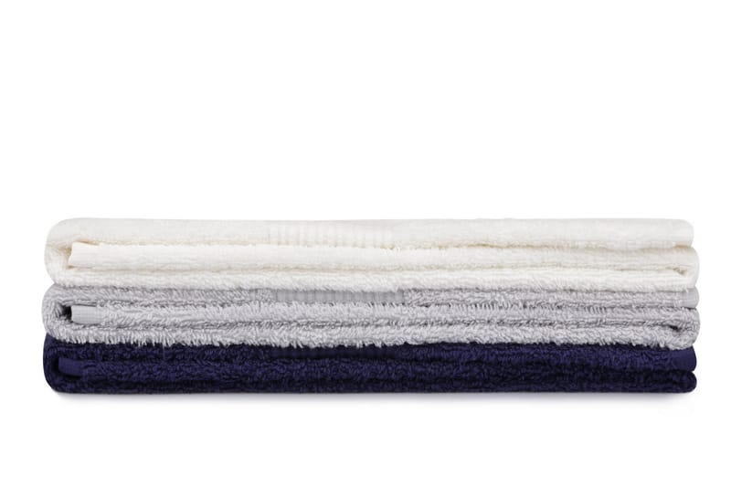 Handduk Romilla 3-pack - Vit/Grå/Mörkblå - Badrumstextil - Handdukar