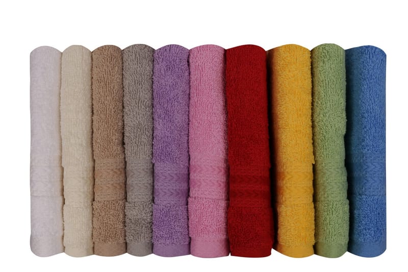 Handduk set 30x50 cm 10-pack - Flerfärgad - Textil & mattor - Badrumstextil
