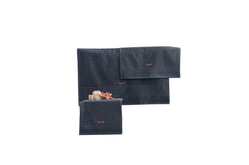 Handduksset (3 delar) Loraford Antracit - Antracit - Textil & mattor - Badrumstextil
