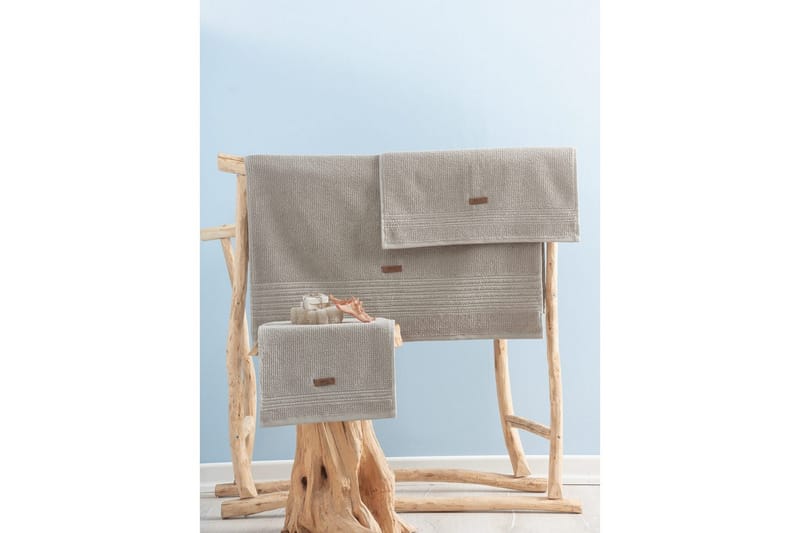 Handduksset (3 delar) Loraford Beige - Beige - Textil & mattor - Badrumstextil