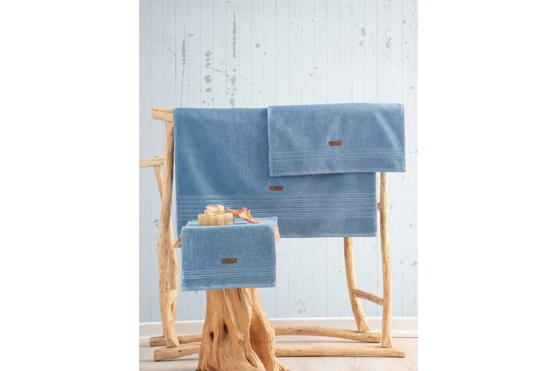 Handduksset (3 delar) Loraford Blå - Blå - Textil & mattor - Badrumstextil