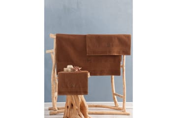 Handduksset (3 delar) Loraford Brun - Brun - Textil & mattor - Badrumstextil