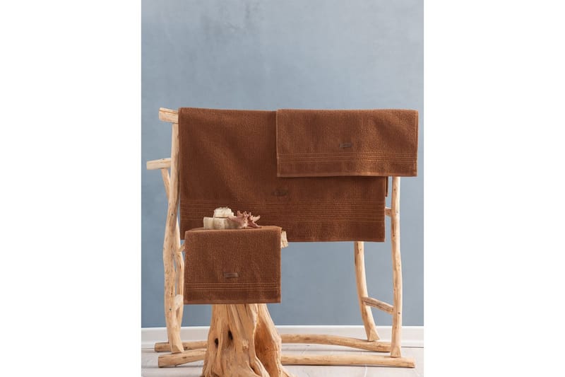 Handduksset (3 delar) Loraford Brun - Brun - Textil & mattor - Badrumstextil