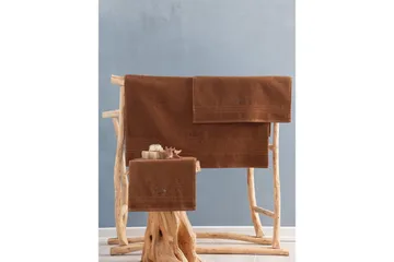 Handduksset (3 delar) Loraford Brun - Brun - Textil & mattor - Badrumstextil