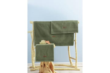 Handduksset (3 delar) Loraford Grön - Grön - Textil & mattor - Badrumstextil