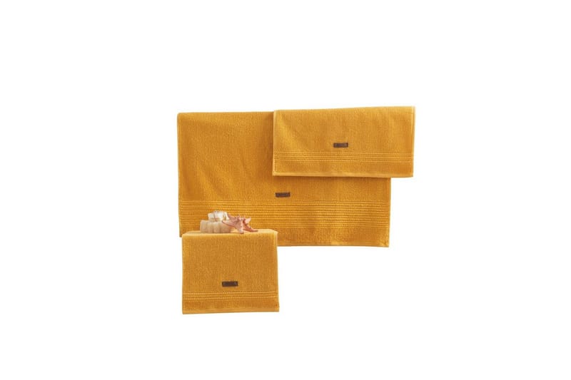 Handduksset (3 delar) Loraford Gul - Gul - Textil & mattor - Badrumstextil