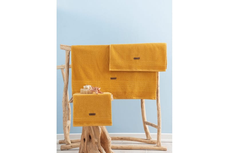 Handduksset (3 delar) Loraford Gul - Gul - Textil & mattor - Badrumstextil