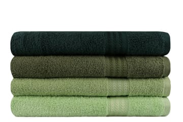 Hobby Badhandduk 70x140 cm 4-pack - Grön - Textil & mattor - Badrumstextil
