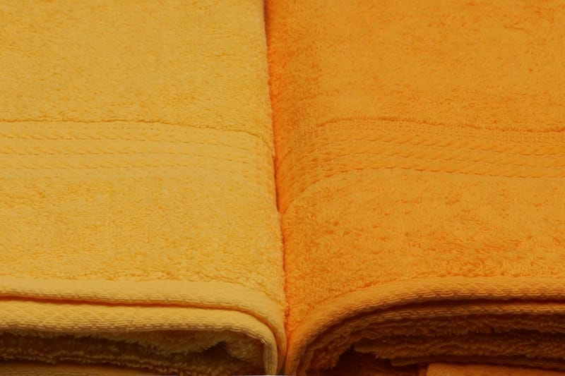 Hobby Badhandduk 70x140 cm 4-pack - Gul/Orange - Textil & mattor - Badrumstextil