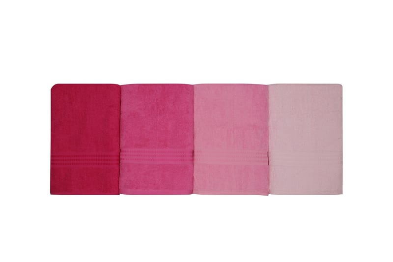 Hobby Badhandduk 70x140 cm 4-pack - Rosa/Ljusrosa - Textil & mattor - Badrumstextil