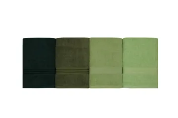Hobby Badhandduk 70x140 cm 4-pack - Grön - Textil & mattor - Badrumstextil