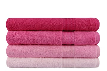Hobby Badhandduk 70x140 cm 4-pack - Rosa/Ljusrosa - Textil & mattor - Badrumstextil