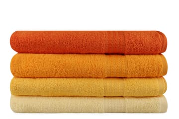 Hobby Badhandduk 70x140 cm 4-pack - Gul/Orange - Textil & mattor - Badrumstextil