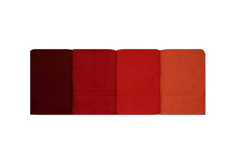 Hobby Badhandduk 70x140 cm 4-pack - Orange/Röd/Rosa - Textil & mattor - Badrumstextil