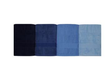 Hobby Badhandduk 70x140 cm 4-pack - Mörkblå/Blå/Ljusblå - Textil & mattor - Badrumstextil