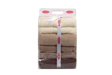 Hobby Badhandduk 70x140 cm 4-pack - Creme/Beige/Brun - Textil & mattor - Badrumstextil