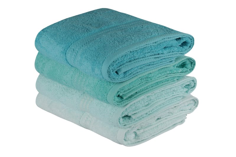 Hobby Badhandduk 70x140 cm 4-pack - Ljusgrön/Grön/Mint - Textil & mattor - Badrumstextil