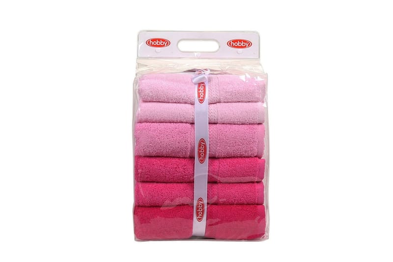 Hobby Badhandduk 70x140 cm 4-pack - Rosa/Ljusrosa - Textil & mattor - Badrumstextil