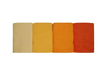 Hobby Badhandduk 70x140 cm 4-pack - Gul/Orange - Textil & mattor - Badrumstextil