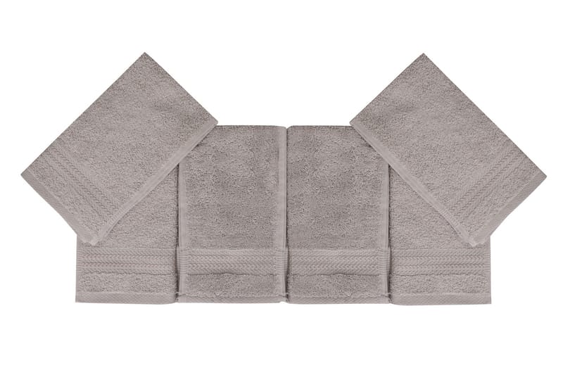 Hobby Handduk 30x50 cm 6-pack - Ljusgrå - Textil & mattor - Badrumstextil