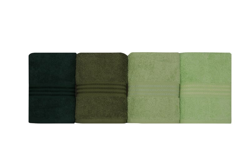 Hobby Handduk 50x90 cm 4-pack - Grön - Textil & mattor - Badrumstextil