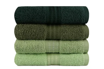 Hobby Handduk 50x90 cm 4-pack - Grön - Textil & mattor - Badrumstextil