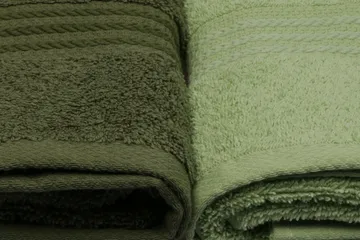 Hobby Handduk 50x90 cm 4-pack - Grön - Textil & mattor - Badrumstextil