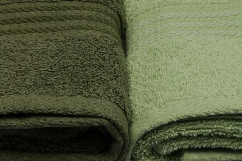 Hobby Handduk 50x90 cm 4-pack - Grön - Textil & mattor - Badrumstextil