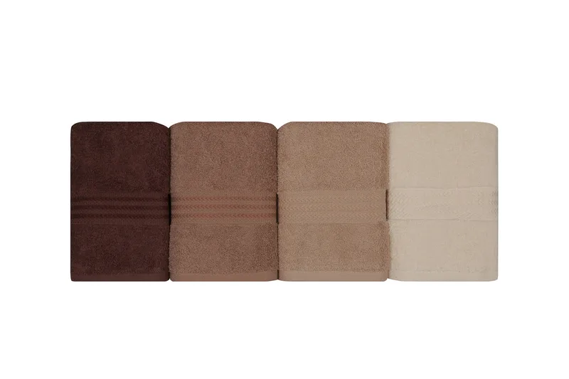 Hobby Handduk 50x90 cm 4-pack - Creme/Beige/Brun - Textil & mattor - Badrumstextil