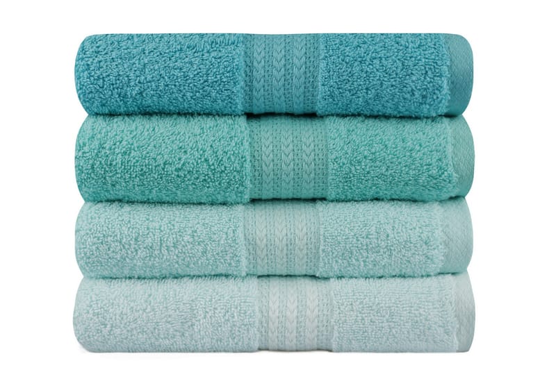Hobby Handduk 50x90 cm 4-pack - Blå/Flerfärgad - Textil & mattor - Badrumstextil