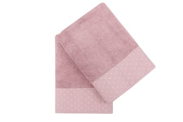 Landercost Badhandduk 2-pack - Röd/Vit - Textil & mattor - Badrumstextil