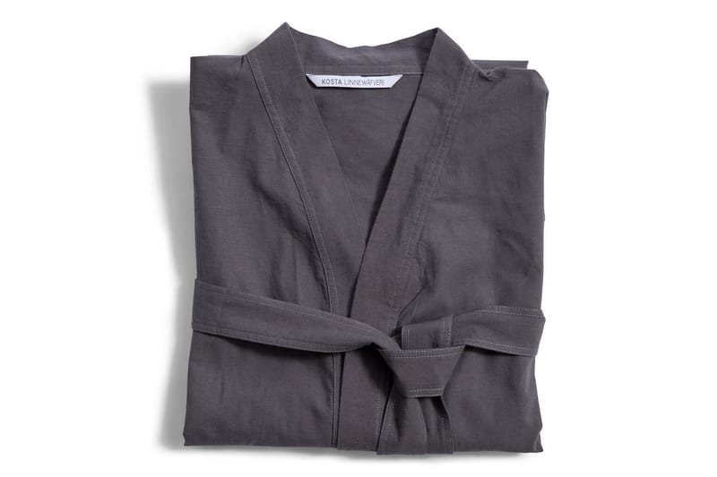 KL Sparock L/XL Mörkgrå - Kosta Linnewäfveri - Textil & mattor - Badrumstextil - Morgonrock & badrock - Morgonrock herr