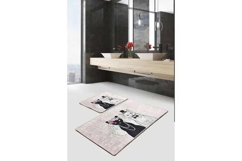 Niyanna Badrumsmatta 2-pack - Flerfärgad - Textil & mattor - Badrumstextil