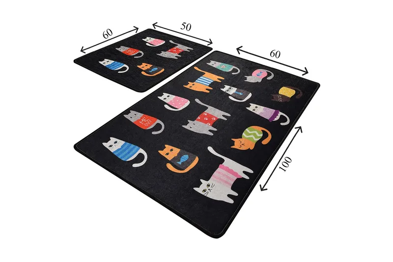 Niyanna Badrumsmatta 2-pack - Flerfärgad - Textil & mattor - Badrumstextil