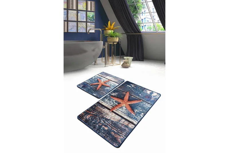 Niyanna Badrumsmatta 2-pack - Flerfärgad - Textil & mattor - Badrumstextil