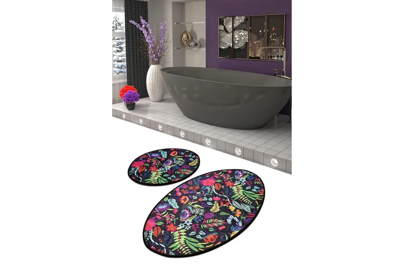 Niyanna Badrumsmatta 2-pack - Flerfärgad - Textil & mattor - Badrumstextil