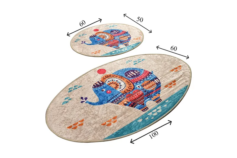 Niyanna Badrumsmatta 2-pack - Flerfärgad - Textil & mattor - Badrumstextil