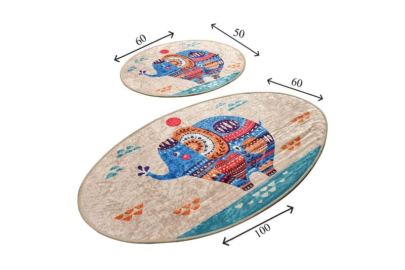 Niyanna Badrumsmatta 2-pack - Flerfärgad - Textil & mattor - Badrumstextil