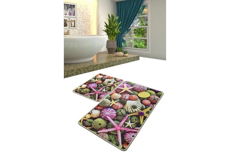 Niyanna Badrumsmatta 2-pack - Flerfärgad - Textil & mattor - Badrumstextil