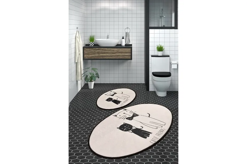 Niyanna Badrumsmatta 2-pack - Flerfärgad - Textil & mattor - Badrumstextil