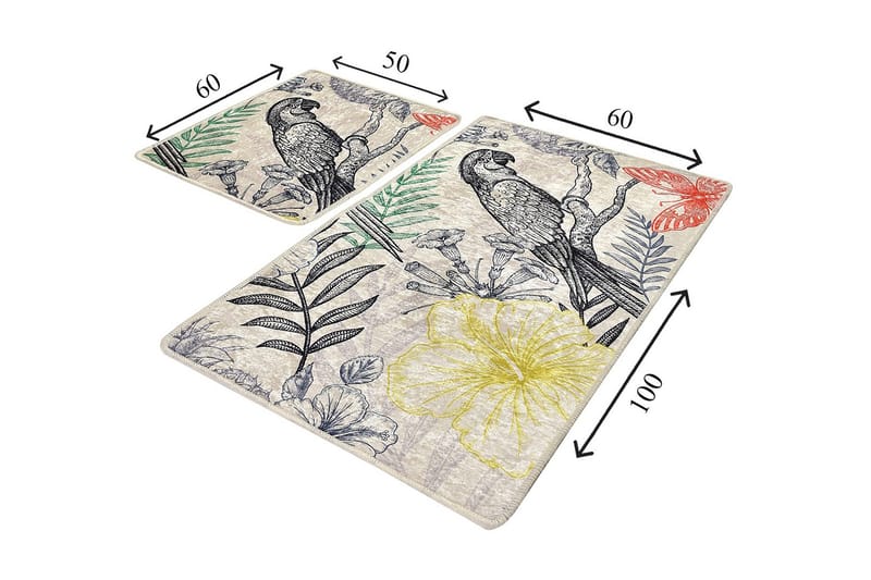 Niyanna Badrumsmatta 2-pack - Flerfärgad - Textil & mattor - Badrumstextil