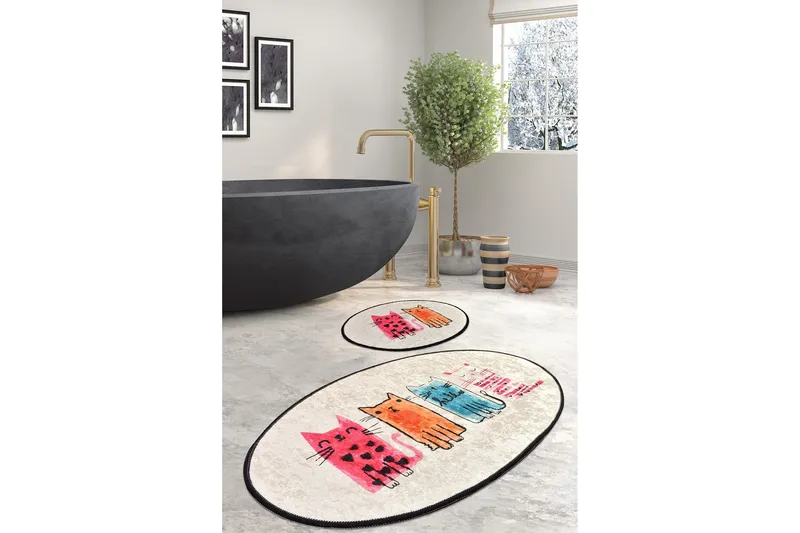 Niyanna Badrumsmatta 2-pack - Flerfärgad - Textil & mattor - Badrumstextil