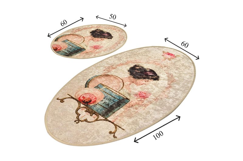 Niyanna Badrumsmatta 2-pack - Flerfärgad - Textil & mattor - Badrumstextil