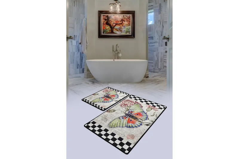 Niyanna Badrumsmatta 2-pack - Flerfärgad - Textil & mattor - Badrumstextil