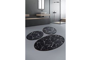 Niyanna Badrumsmatta 3-pack - Svart/Vit - Textil & mattor - Badrumstextil