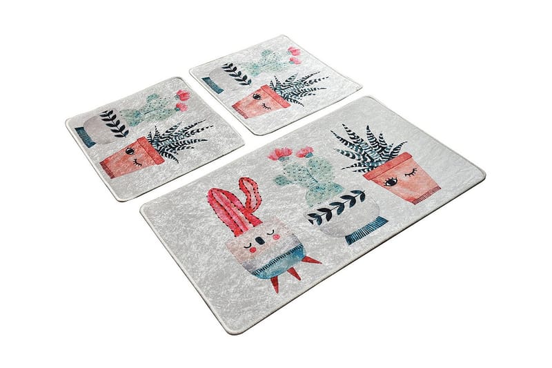 Niyanna Badrumsmatta 3-pack, Flerfärgad