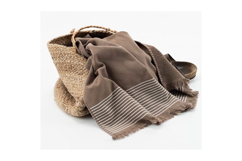 Strandbadlakan Horisont 80 x 160 cm - Brun - Textil & mattor - Badrumstextil