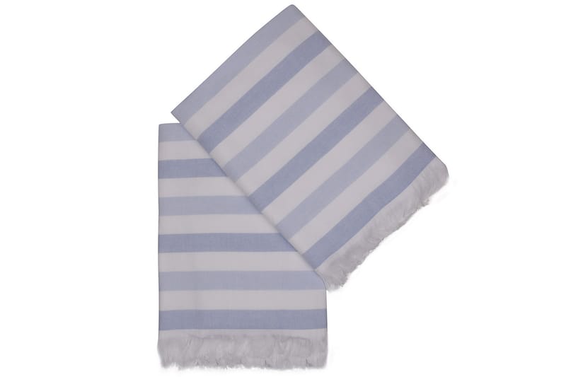 Strandhandduk Rhuddlan 2-pack - Blå/Vit - Textil & mattor - Badrumstextil