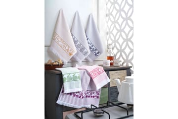 Tvättlapp Ccooling 6-pack - Vit/Blå/Grå/Rosa/Lila/Grön/Gul - Textil & mattor - Badrumstextil